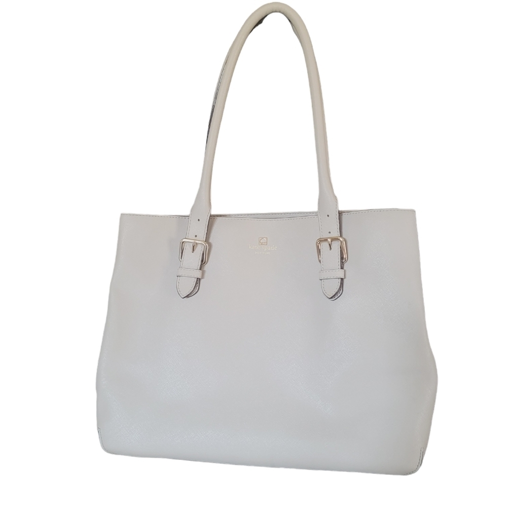 Kate Spade New York Airel Cove Street Saffiano‎ Leather Beige Tote Bag